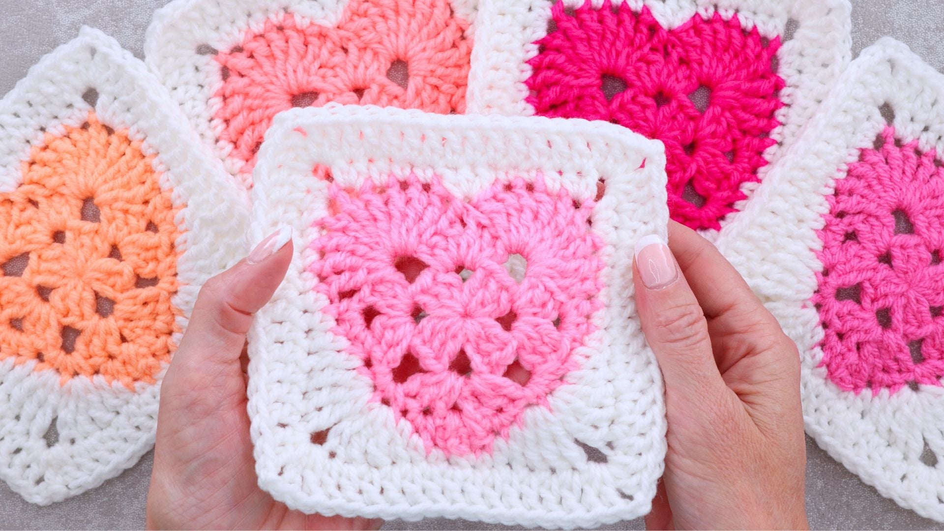 Solid Granny Square Heart Pattern - Flat, Reversible & Fun!