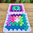 Easy Log Cabin Granny Square Pattern - 5 Round Mix & Match Secret Yarnery