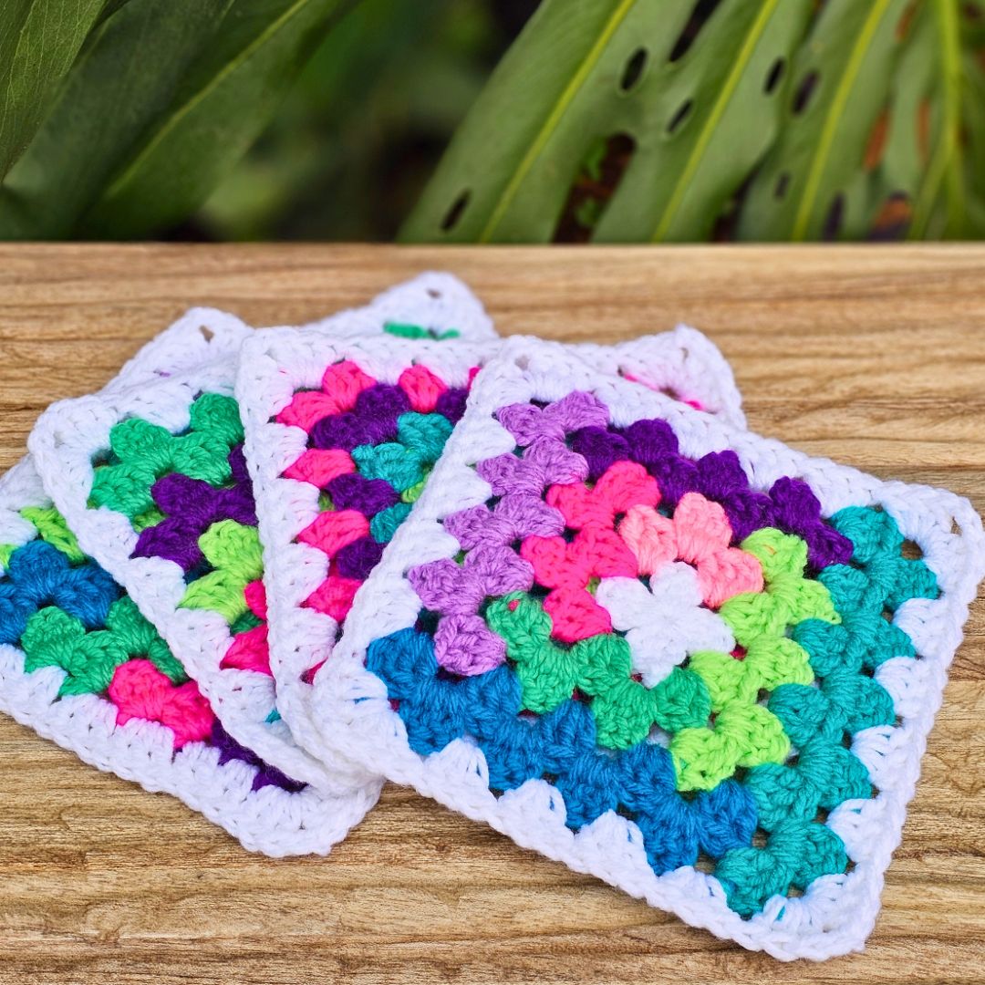 Square Matches Pattern Easy Log Cabin Granny Square Pattern - 5 Round Mix & Match