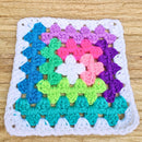 Easy Log Cabin Granny Square Pattern - 5 Round Mix & Match Secret Yarnery