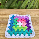 Easy Log Cabin Granny Square Pattern - 5 Round Mix & Match Secret Yarnery