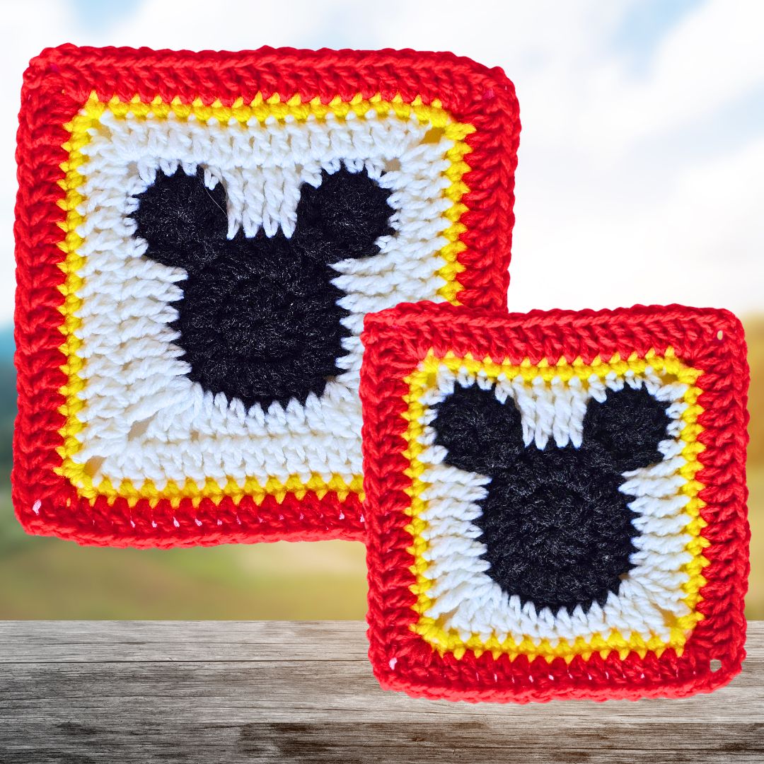 Easy Mickey Mouse Granny Square Pattern - Easy and Fun!