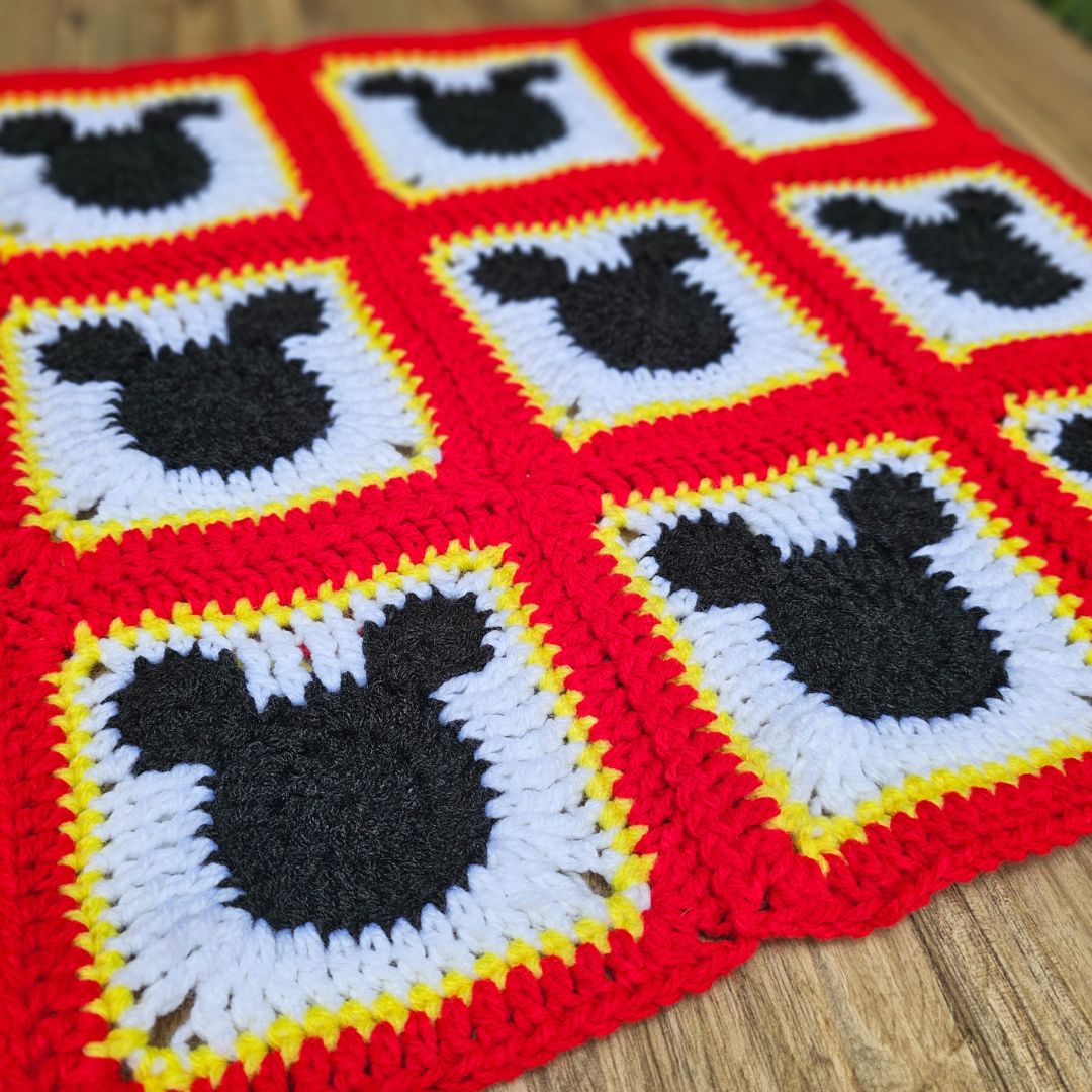 Easy Mickey Mouse Granny Square - Easy and Fun! Secret Yarnery