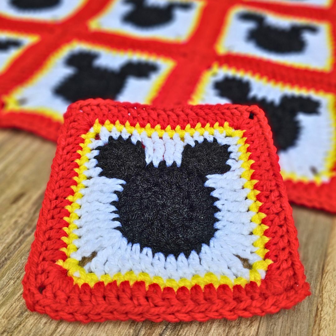 Easy Mickey Mouse Granny Square Pattern - Easy and Fun!