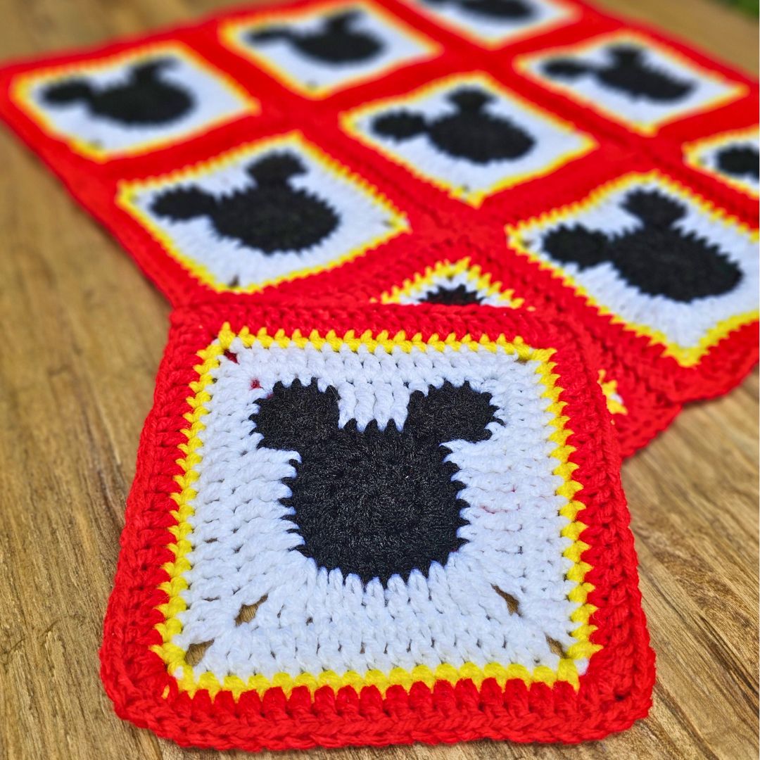 Easy Mickey Mouse Granny Square - Easy and Fun! Secret Yarnery