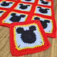 Easy Mickey Mouse Granny Square - Easy and Fun! Secret Yarnery