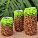 Easy Minecraft Grass Block Can Cozy - Fun Summer Crochet Secret Yarnery