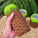 Easy Minecraft Grass Block Can Cozy - Fun Summer Crochet Secret Yarnery