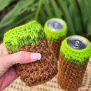Easy Minecraft Grass Block Can Cozy - Fun Summer Crochet Secret Yarnery