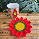 Easy Crochet Poinsettia Coasters Secret Yarnery