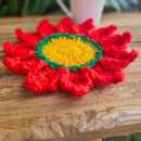 Easy Crochet Poinsettia Coasters Secret Yarnery