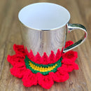 Easy Crochet Poinsettia Coasters Secret Yarnery