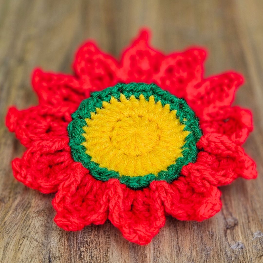 Easy Crochet Poinsettia Coasters Secret Yarnery