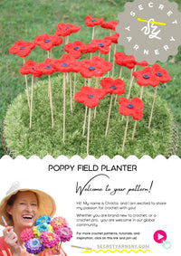 Easy Crochet Poppies: Complete Poppy Field Planter – Beginner Friendly.