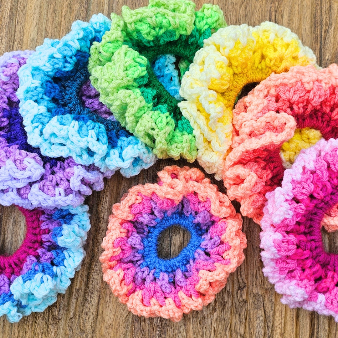 Easiest Ruffle Crochet Hair Scrunchie Secret Yarnery
