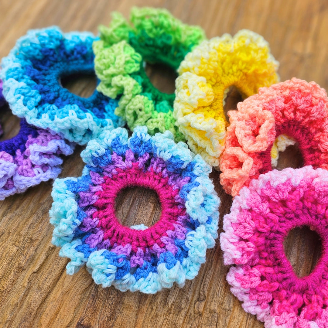 Easiest Ruffle Crochet Hair Scrunchie Secret Yarnery