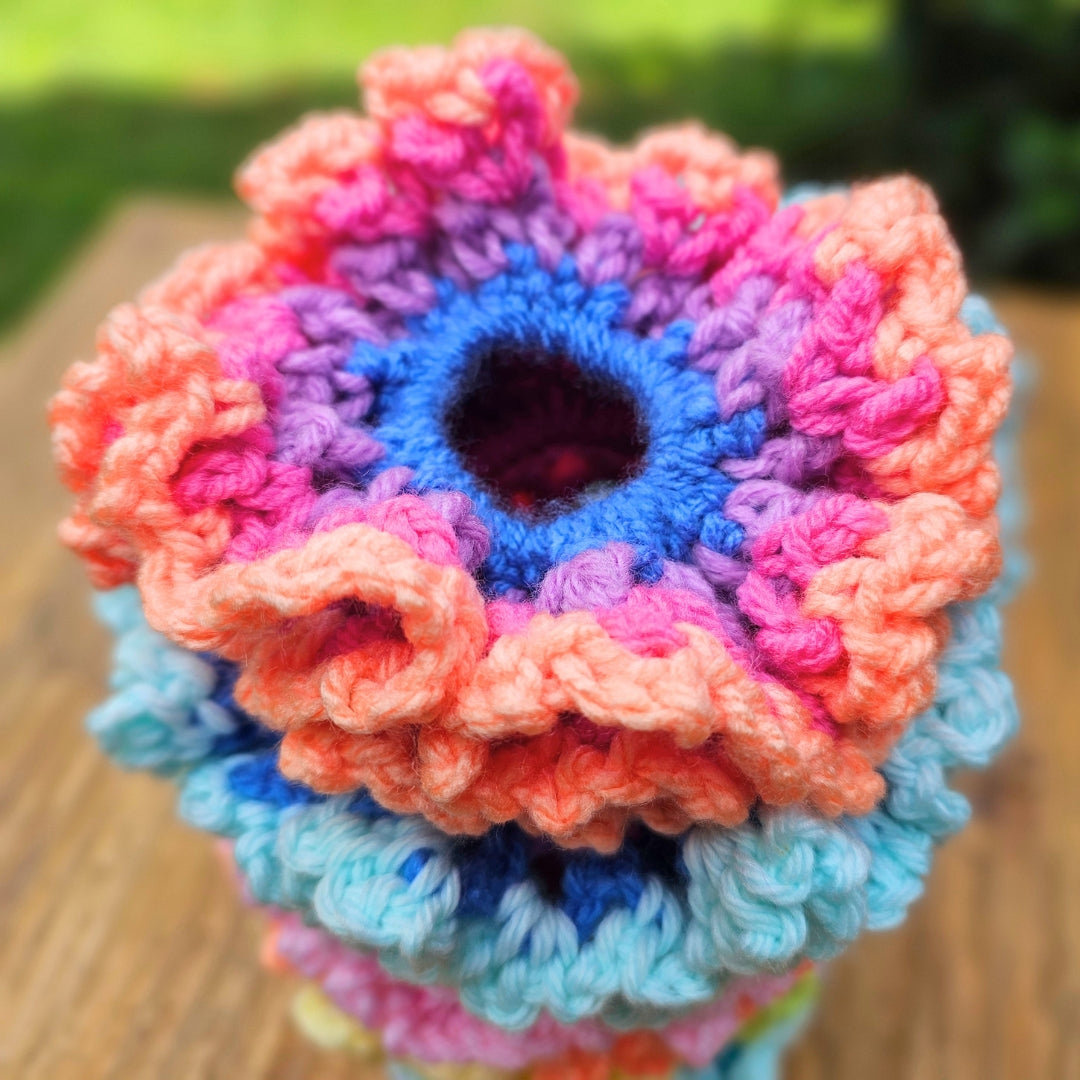 Easiest Ruffle Crochet Hair Scrunchie Secret Yarnery