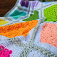 Drunken Granny Square – Part 7 - Secret Stitches Blanket Pattern Secret Yarnery