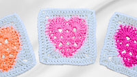 Solid Granny Square Heart Pattern - Flat, Reversible & Fun!