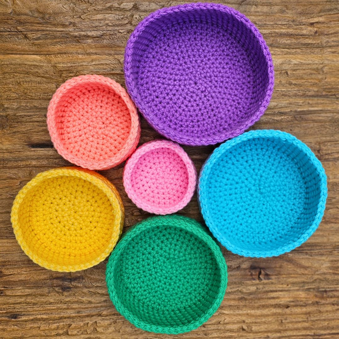 Stacking Storage Basket Pattern - Any Size | Easy Organizer Secret Yarnery