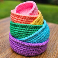 Stacking Storage Basket Pattern - Any Size | Easy Organizer Secret Yarnery