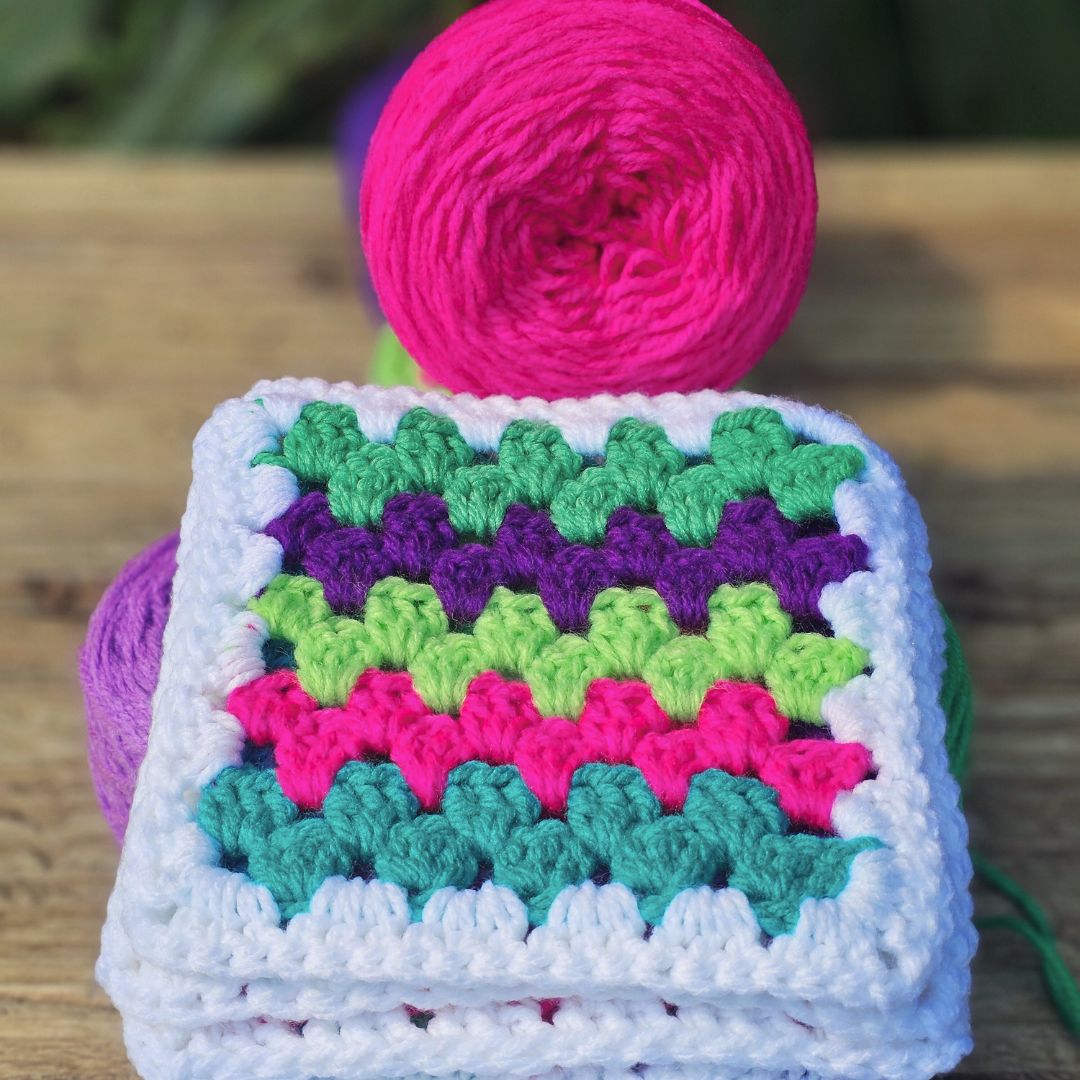 The BEST Crochet Pattern for PERFECT Striped Granny Squares