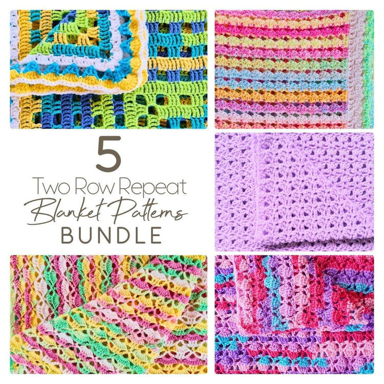 Top 5 SIMPLE Two Row Repeat Crochet Stitches for Blankets Secret Yarnery