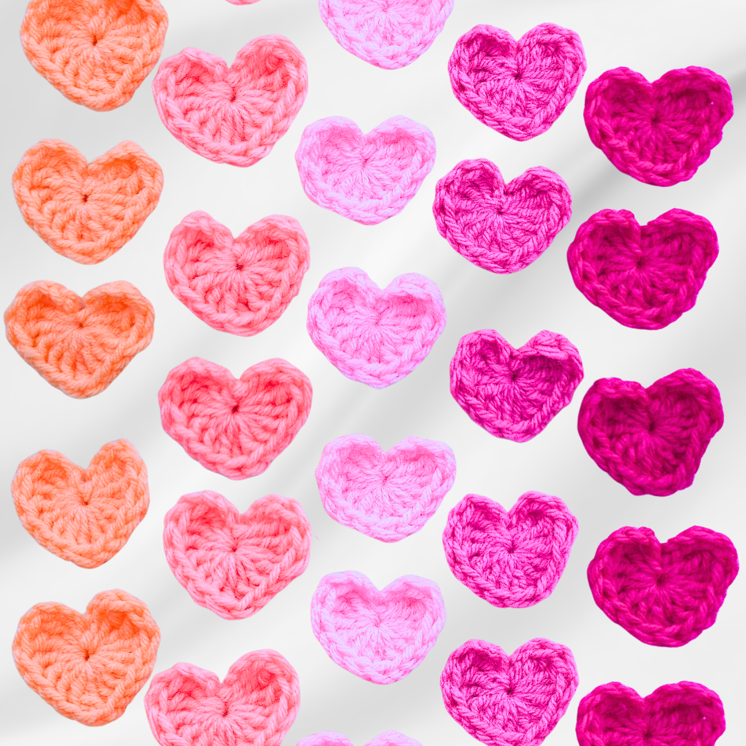 Two-Minute Crochet Hearts – Fast & Easy PDF Pattern