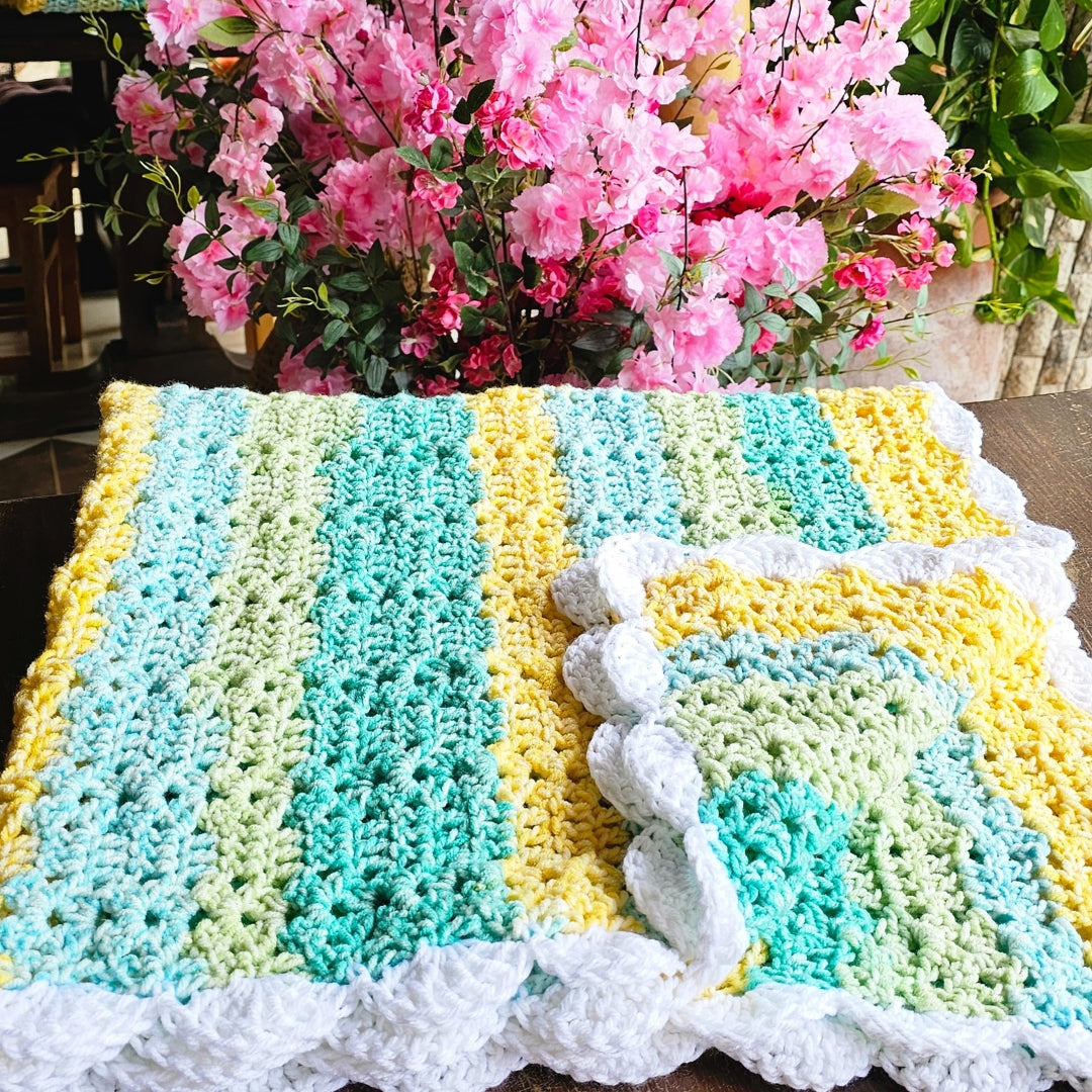 Wandering Granny Blanket – Easy One-Row Repeat with Jumbo Shell Border!