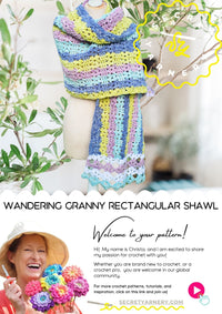 Wandering Granny Rectangular Shawl Secret Yarnery