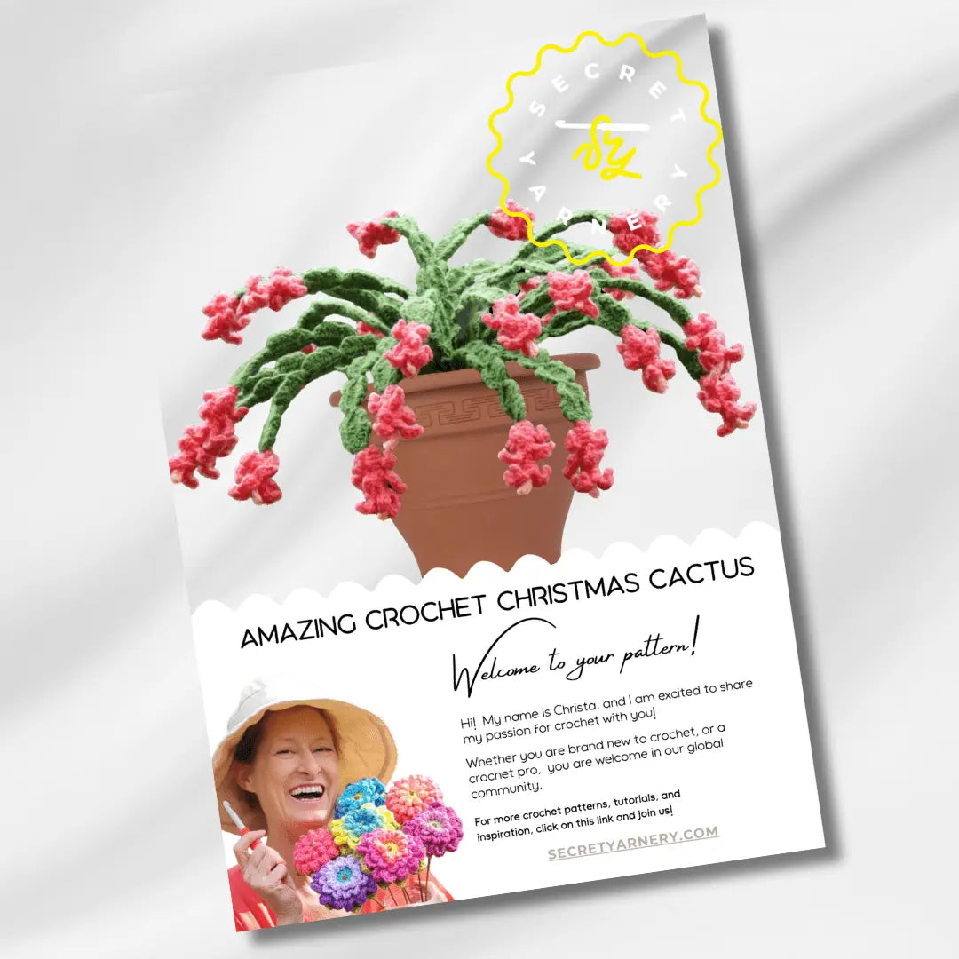 Amazing Crochet Christmas Cactus.