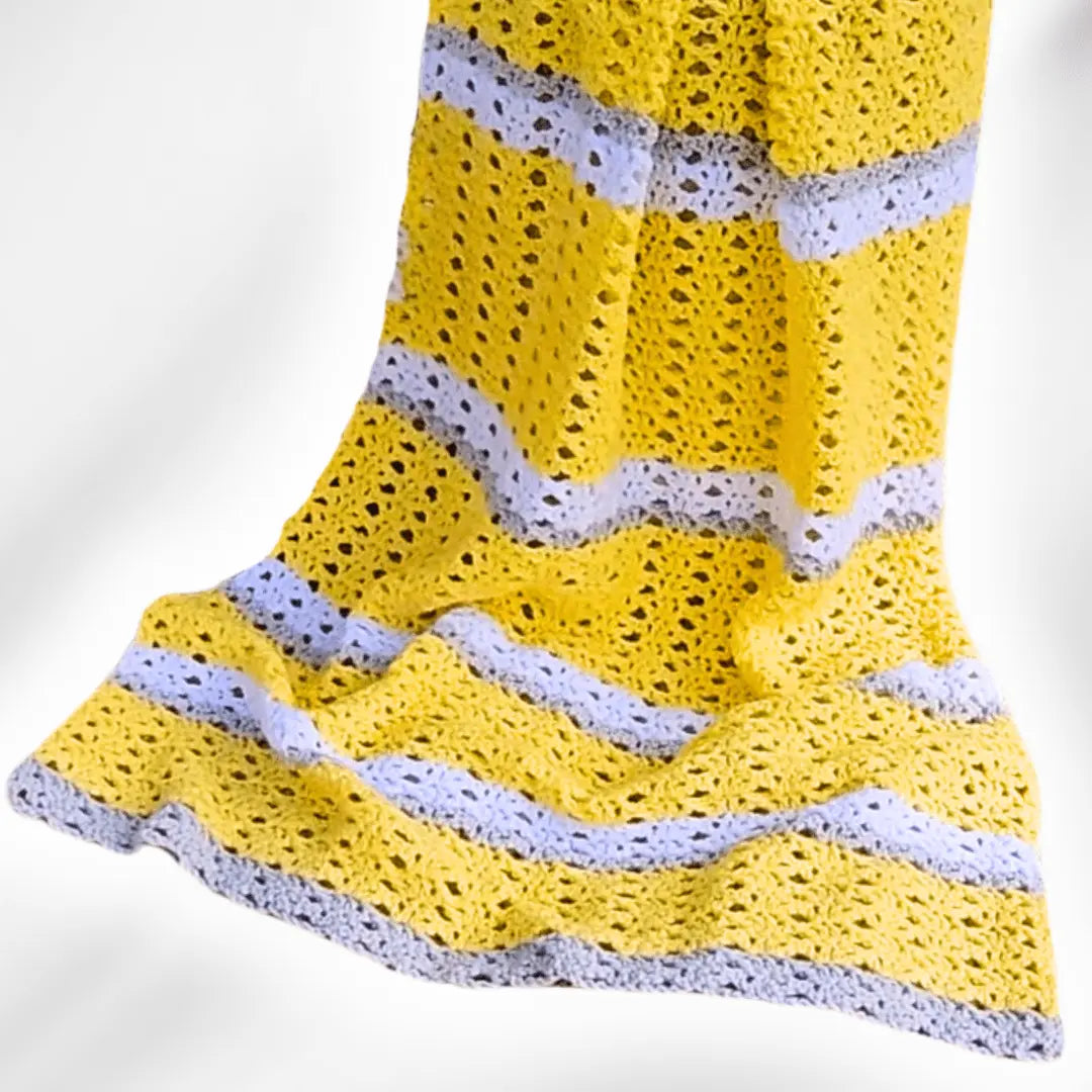 Beached Granny Crochet Blanket – Light and Breezy Lacy Shell Design