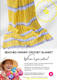 Beached Granny Crochet Blanket – Light and Breezy Lacy Shell Design.