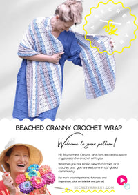 The Beached Granny Wrap - Easy Crochet Shawl Pattern.