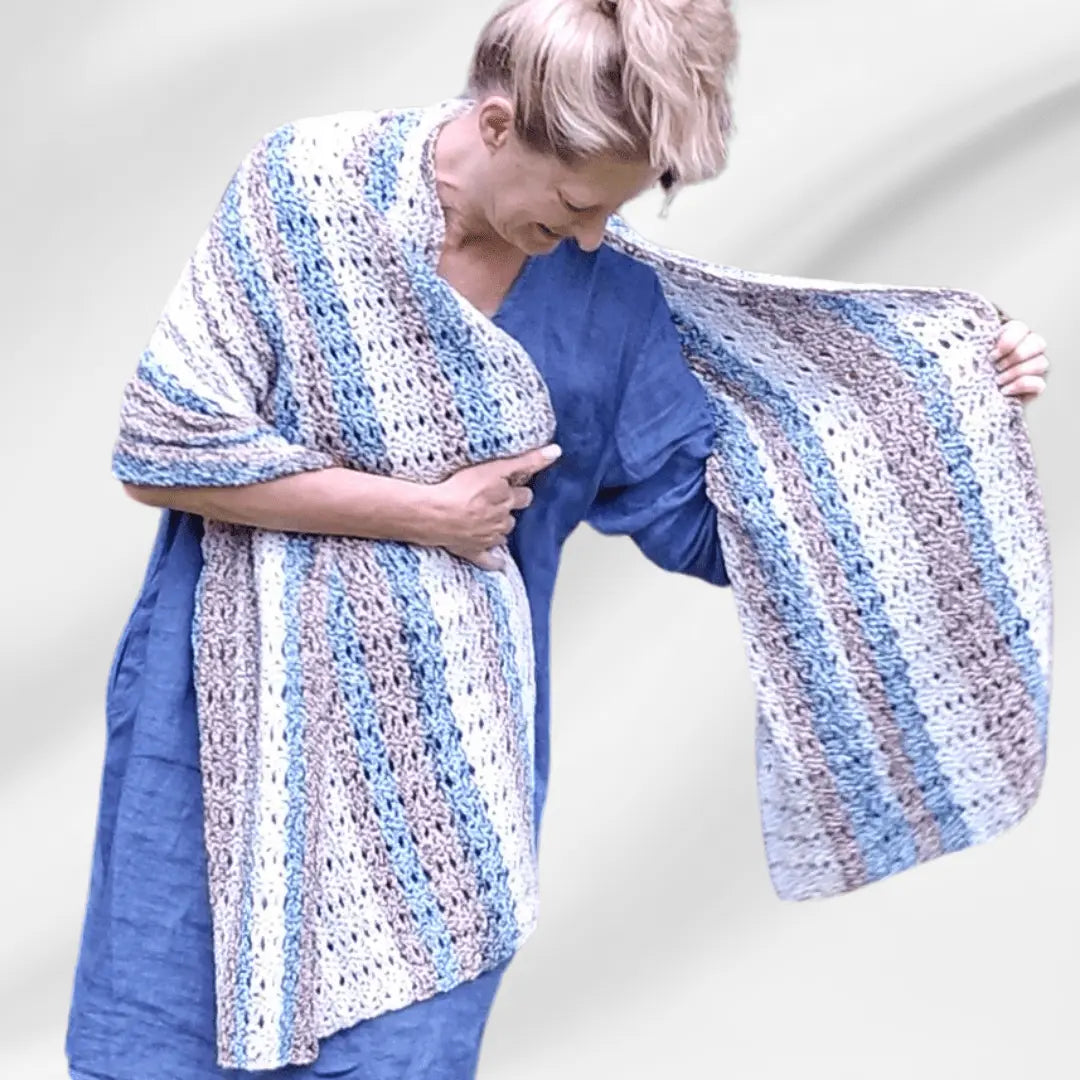 The Beached Granny Wrap - Easy Crochet Shawl Pattern