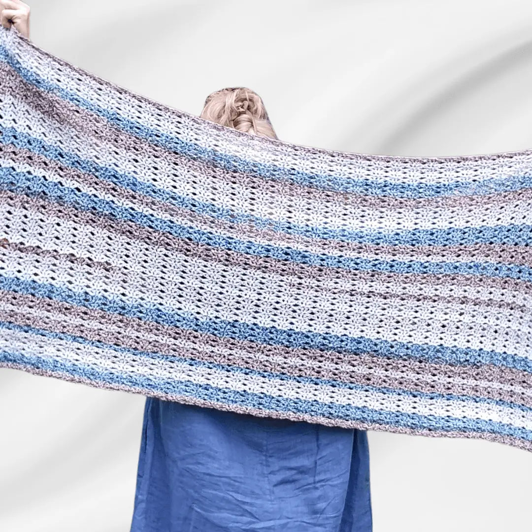 The Beached Granny Wrap - Easy Crochet Shawl Pattern.