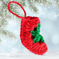 Crochet Mini Stocking Ornaments – Festive and Easy Holiday Pattern.