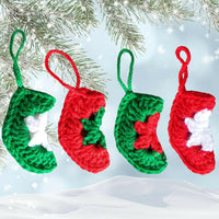 Crochet Mini Stocking Ornaments – Festive and Easy Holiday Pattern.