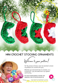 Crochet Mini Stocking Ornaments – Festive and Easy Holiday Pattern.