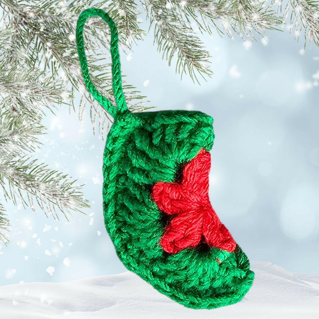 Crochet Mini Stocking Ornaments – Festive and Easy Holiday Pattern