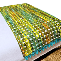 Diamond Acorn Easy Crochet Bed Runner.