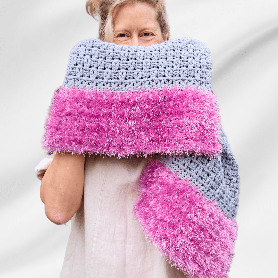 Discover the Secret Stitch with the Orchid Storm Textured Scarf! - Secret Yarnery