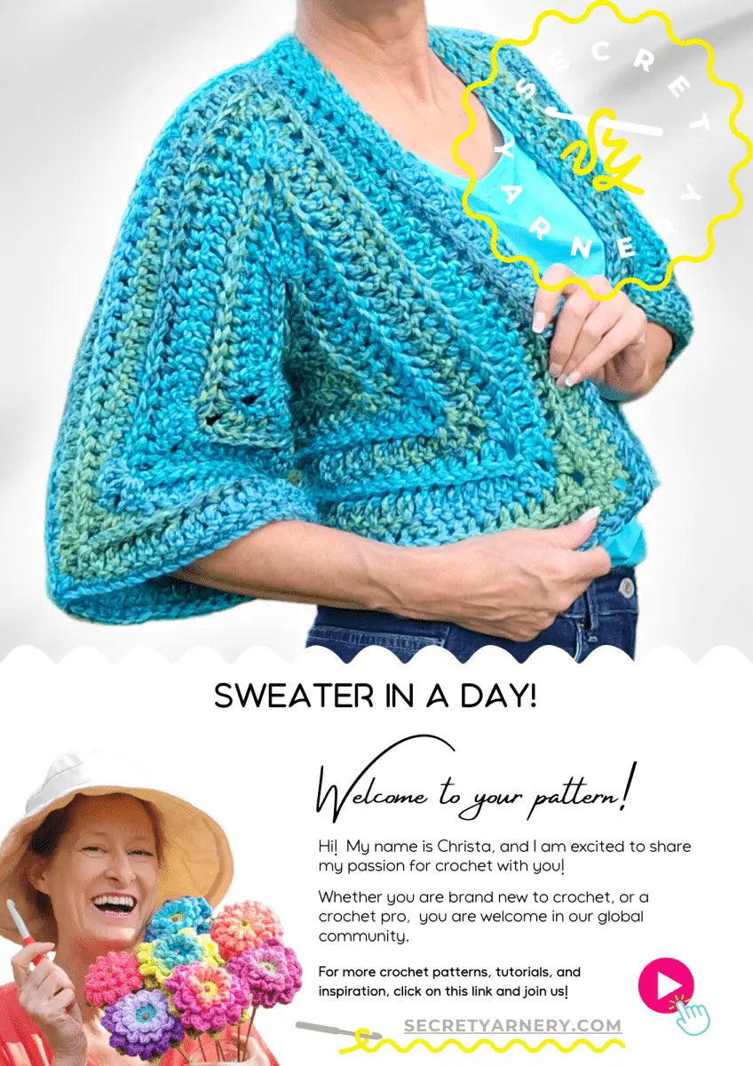 Easiest Crochet Sweater in a Day!.