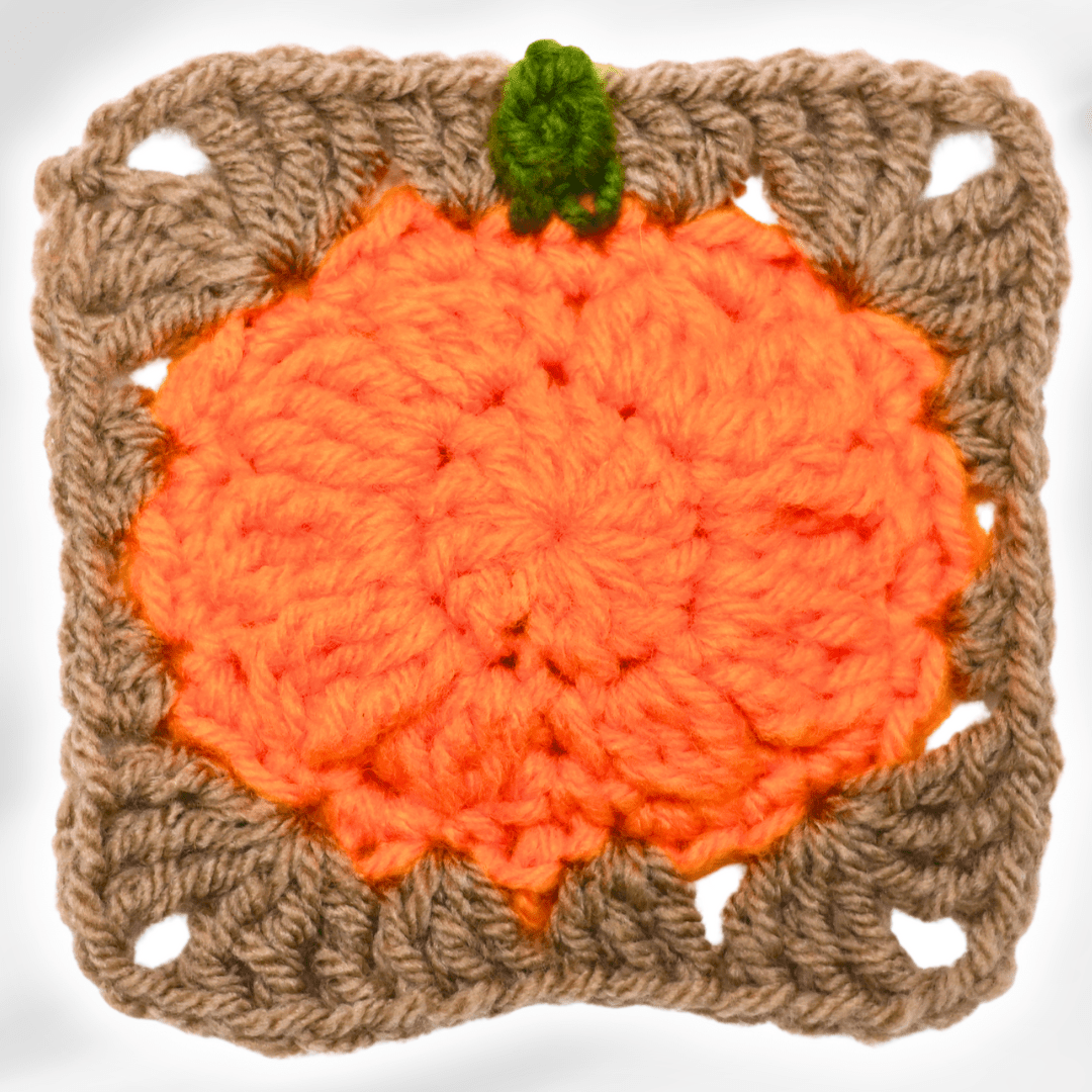 Easy Crochet Pumpkin Granny Square