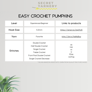 Easy Crochet Pumpkins - Step by Step in 3 Sizes! - Secret Yarnery