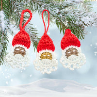 Easy Crochet Santa Pattern 3 Ways: Gift Tags, Ornaments, and Keychains - Secret Yarnery