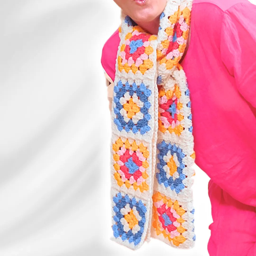 Elsbeth Inspired Granny Square Scarf.