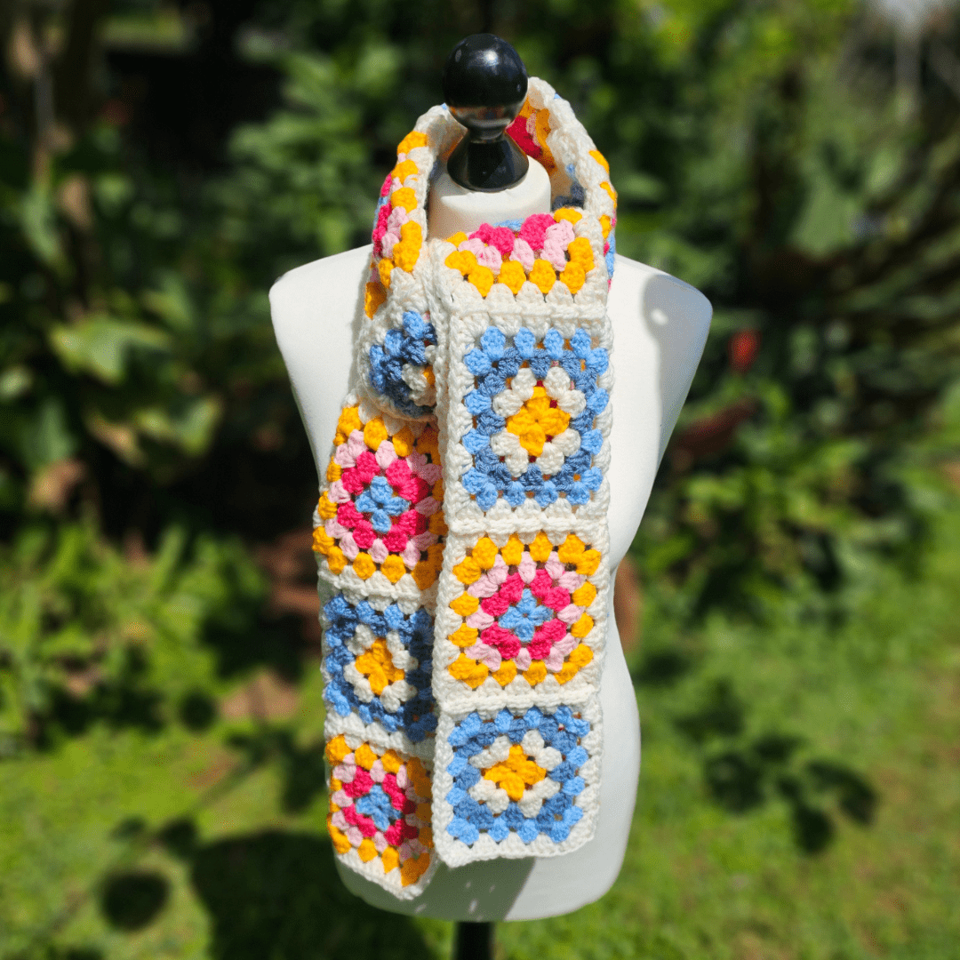 Elsbeth Inspired Granny Square Scarf - Secret Yarnery