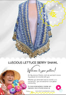 Luscious Crochet Shawl with Lettuce Berry Border.