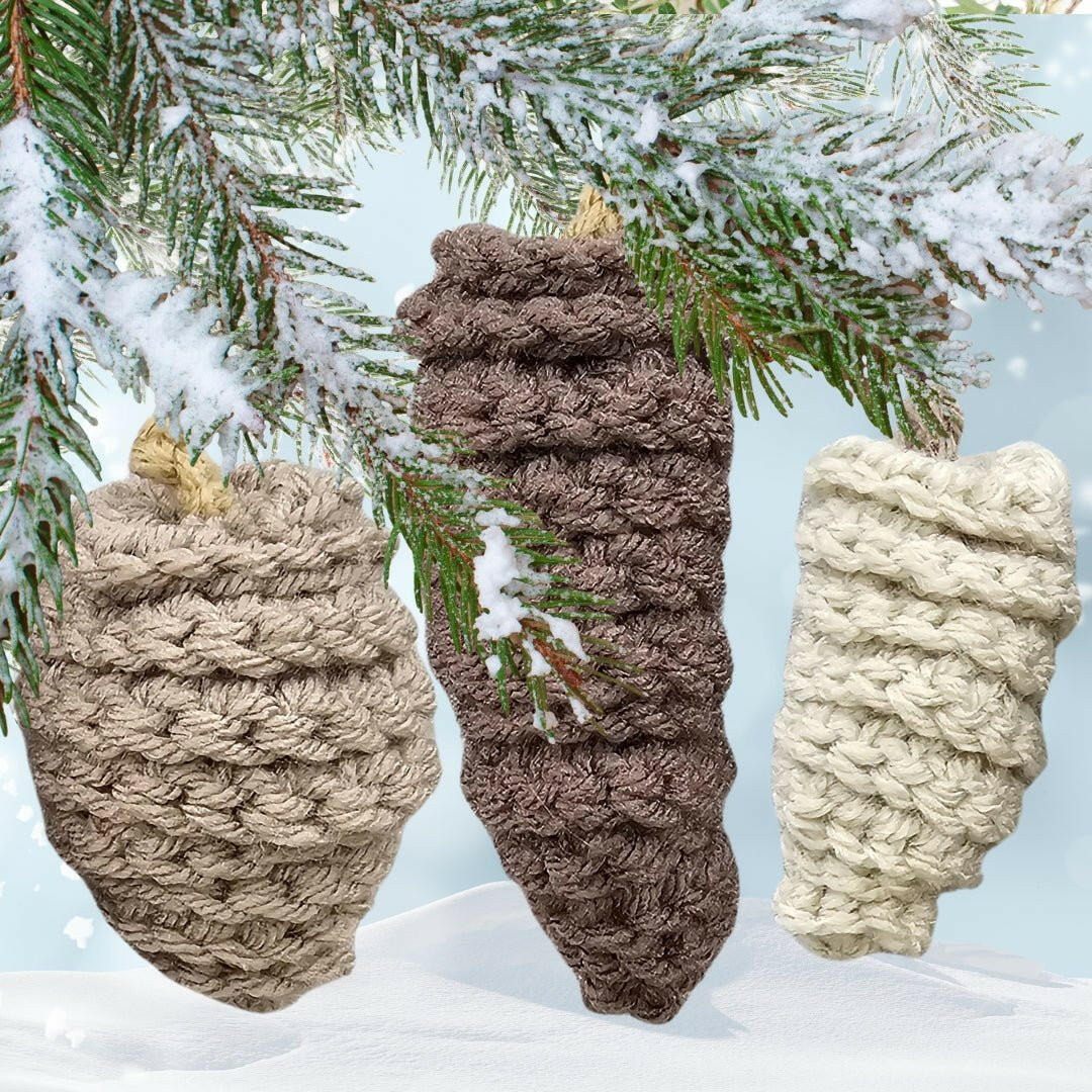 Quick & Easy Crochet Pinecone Pattern - 3 Shapes & Sizes for Fast Holiday Decor!